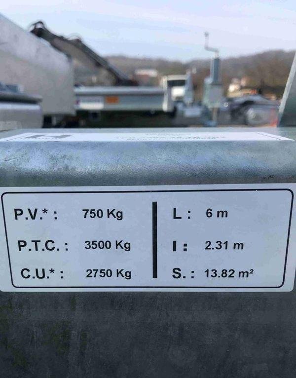 Remorque porte engins Hubiere TPG 3502 35, 3.5 Tonnes – Image 5