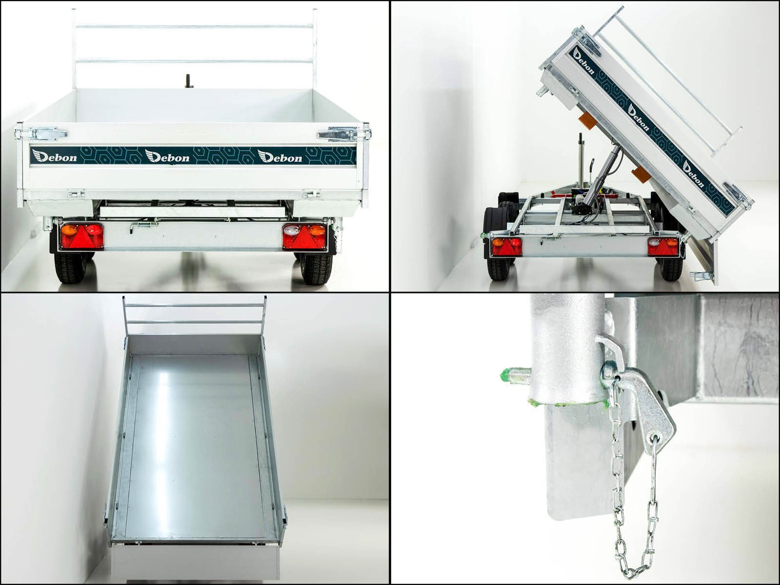 Benne basculante tridirectionnelle Debon 180×306 2,6 t | Pompe électrique neuve – Image 12