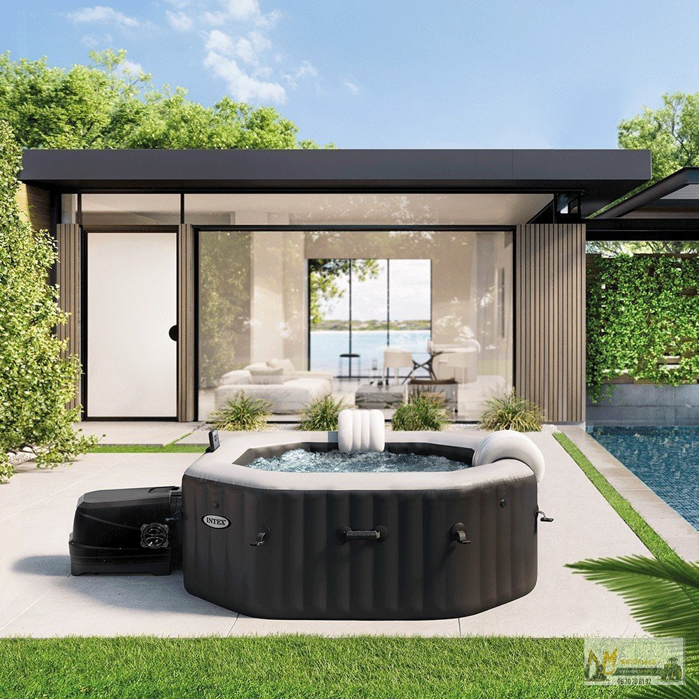 Spa gonflable INTEX Carbone 6 places avec couverture thermique garantie – Image 3