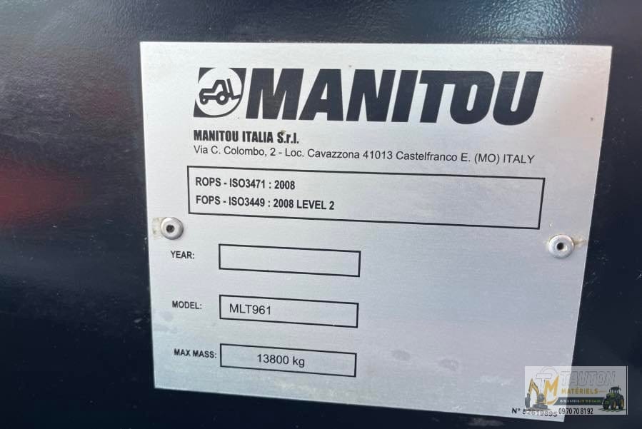 Chariot Telescopique Manitou MLT 961 Fourches/ Godet/ Fouches à fumier – Image 9