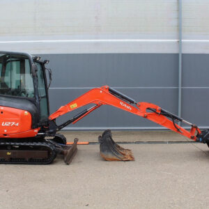 Mini pelle Kubota U27-4 avec 3 godets