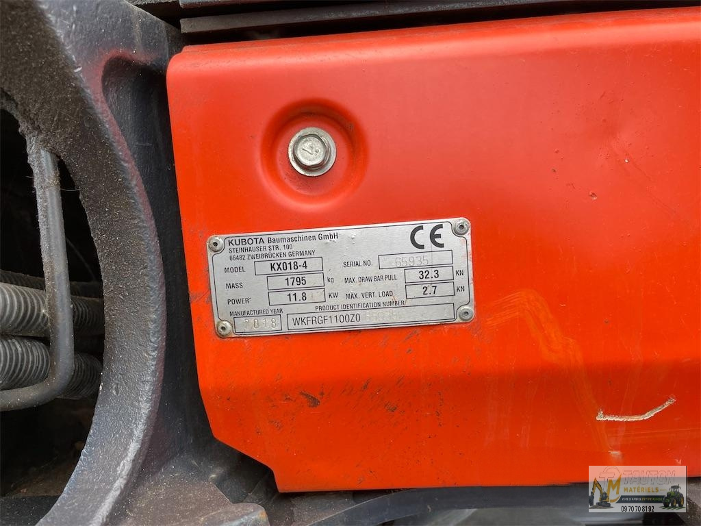 Kubota KX018-4 avec Remorque et 3 Godets – Image 5